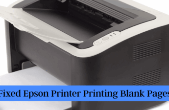 Fixed Epson Printer Printing Blank Pages