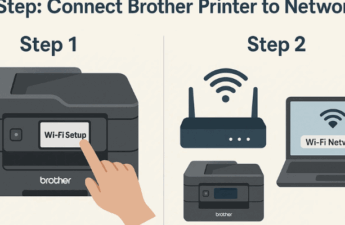 2-Step Connect Brother Printer to the network.