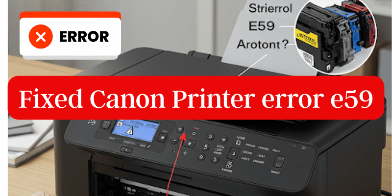 Fixed Canon Printer error e59