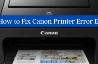 How to Fix Canon Printer Error E02