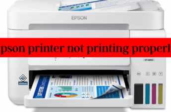 Epson printer not printing properly