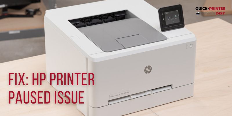 hp printer paused issue