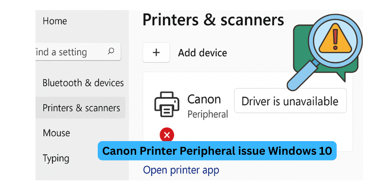canon printer peripheral issue