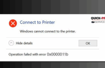 Fixing “Windows Cannot Connect to Printer” Error 0x0000011b