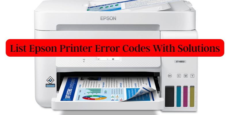 List Epson Printer Error Codes With Solutions