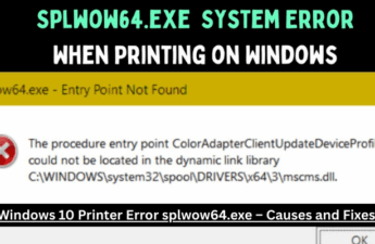 Windows 10 Printer Error splwow64.exe