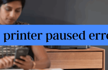 hp printer paused error