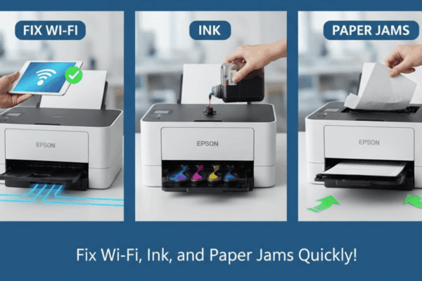 Instant Epson Printer Support Fix Wi-Fi, Ink, and Paper Jams Quickly.
